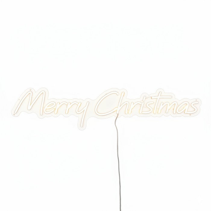 Scritta natalizia "Merry Christmas" a LED neon