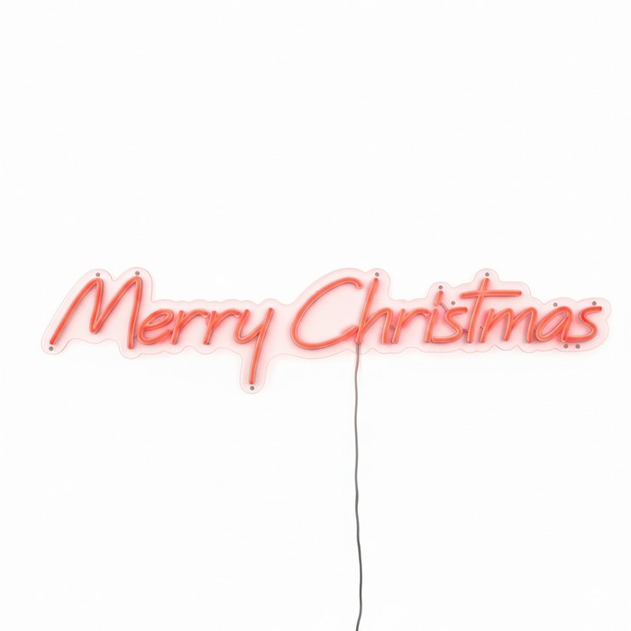 Scritta natalizia "Merry Christmas" a LED neon