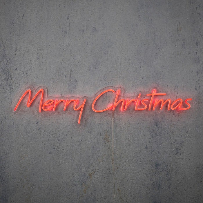 Scritta natalizia "Merry Christmas" a LED neon