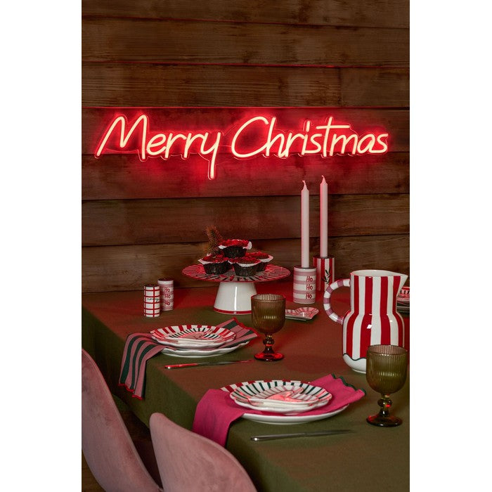 Scritta natalizia "Merry Christmas" a LED neon