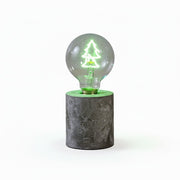 Lampada natalizia decorativa con abete verde 18 cm