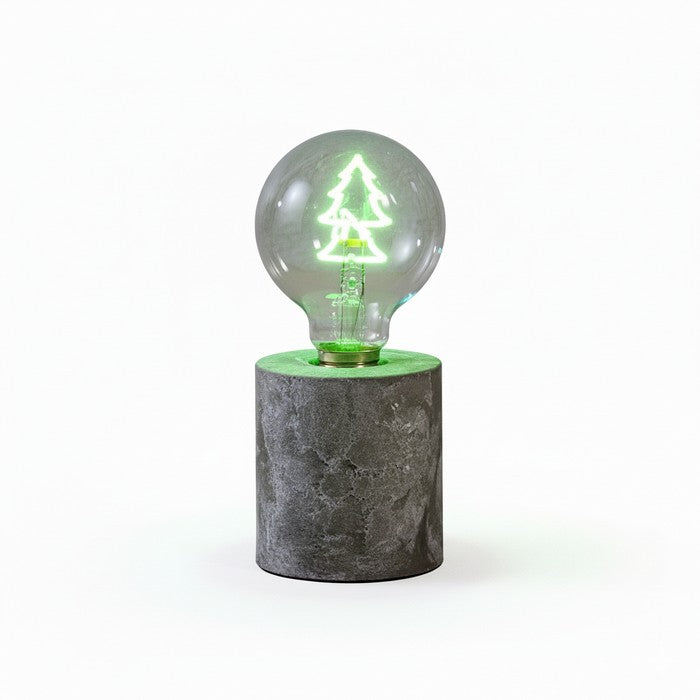 Lampada natalizia decorativa con abete verde 18 cm