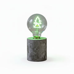 Lampada natalizia decorativa con abete verde 18 cm