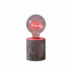 Lampada natalizia decorativa con scritta Xmas rossa 18 cm