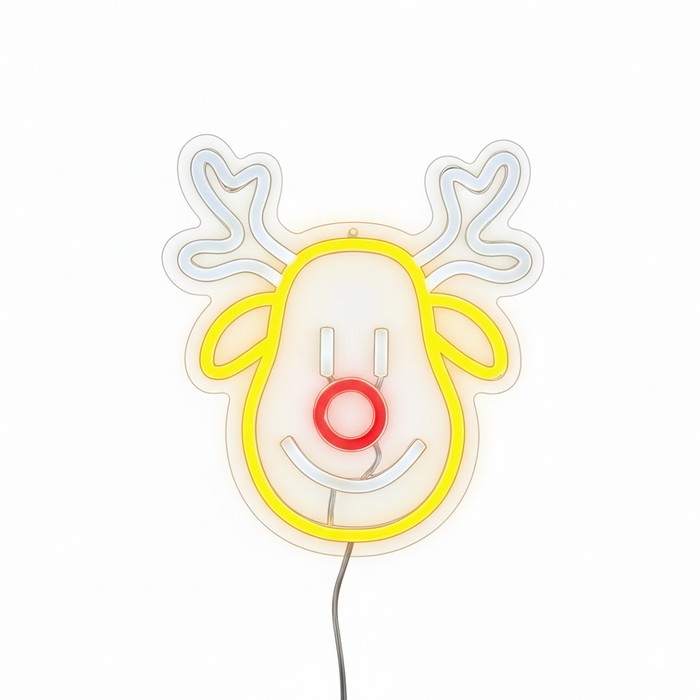 Insegna luminosa a LED neon a forma di renna