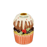 Portacandele natalizio a forma di dolcetto 13 cm