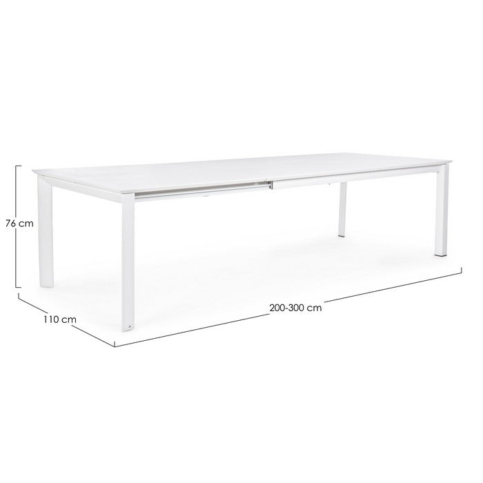 Tavolo allungabile da giardino in alluminio 200-300x110 cm - Konnor - BIZZOTTO - 64761704874362