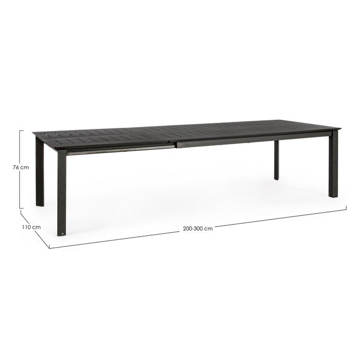 Tavolo allungabile da giardino in alluminio 200-300x110 cm - Konnor - BIZZOTTO - 64761711231354