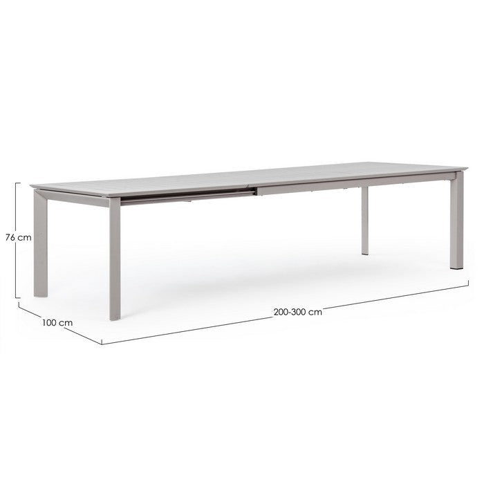 Tavolo allungabile da giardino in alluminio 200-300x110 cm - Konnor - BIZZOTTO - 64761714475386