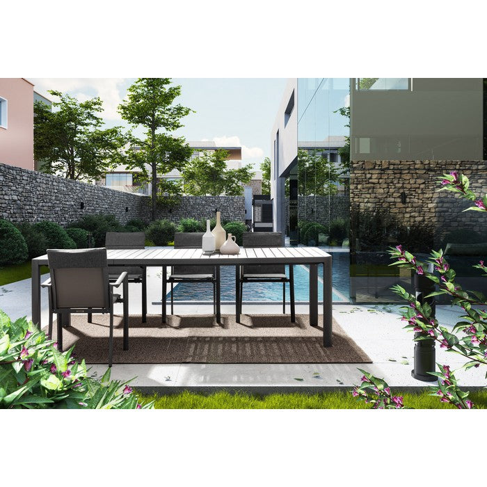 Tavolo allungabile da giardino in alluminio 180-240x100 cm - Kiplin - BIZZOTTO - 64761721389434