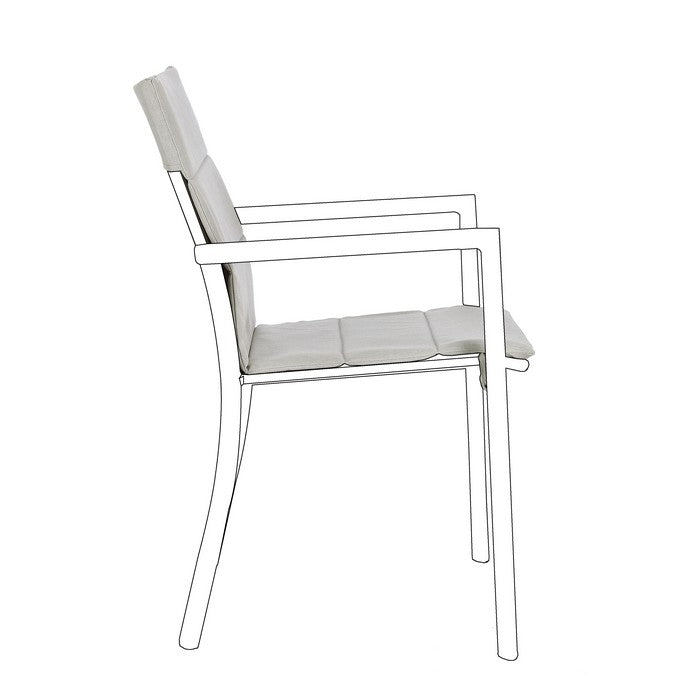 Cuscino in tessuto idroripellente olefin per sedia - Konnor - BIZZOTTO - 64761731252602