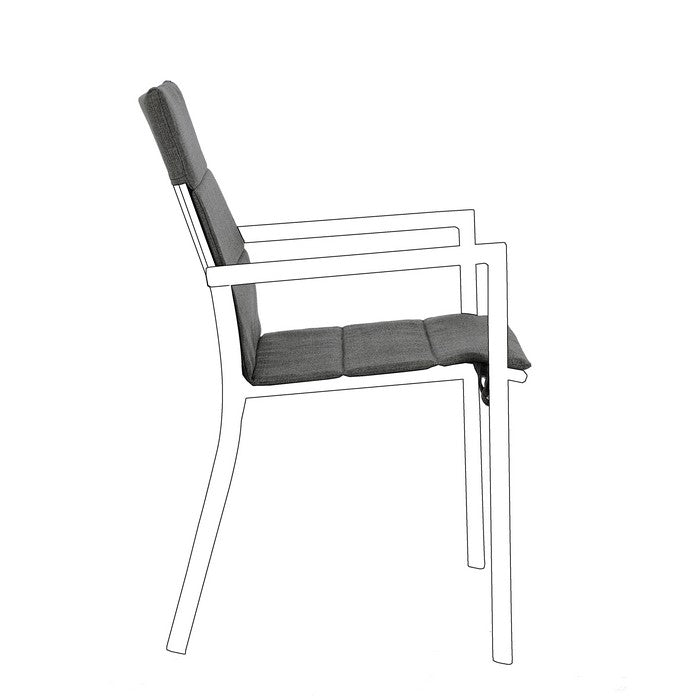 Cuscino in tessuto idroripellente olefin per sedia - Konnor - BIZZOTTO - 64761733349754