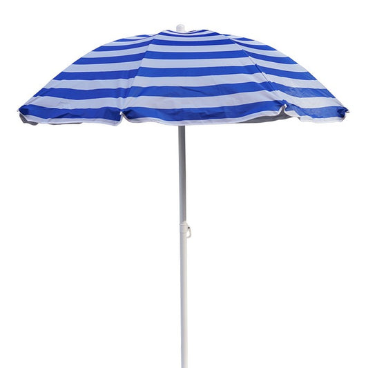 Ombrellone da spiaggia a righe bianche e blu 175 cm - BEST - 64487071089018