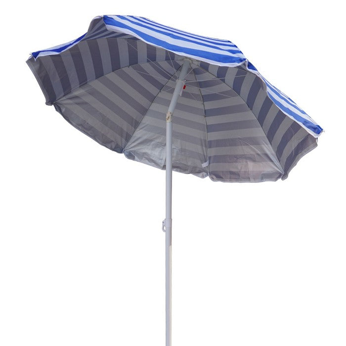 Ombrellone da spiaggia a righe bianche e blu 175 cm - BEST - 64487071089018
