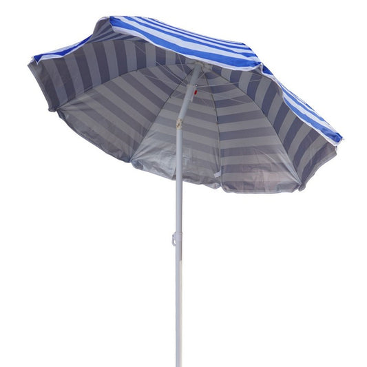 Ombrellone da spiaggia a righe bianche e blu 175 cm - BEST - 64487071089018