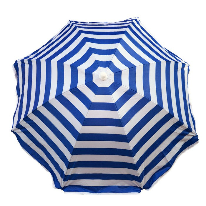 Ombrellone da spiaggia a righe bianche e blu 175 cm - BEST - 64487071416698