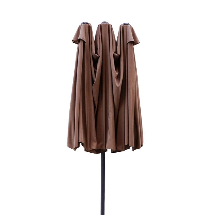 Ombrellone doppio da giardino con anti-vento a palo centrale - Alba - BEST - 64487110443386