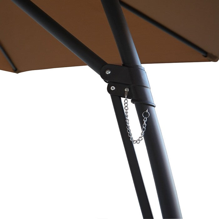 Ombrellone push-up da giardino con anti-vento a palo laterale 300 cm - Aurora
