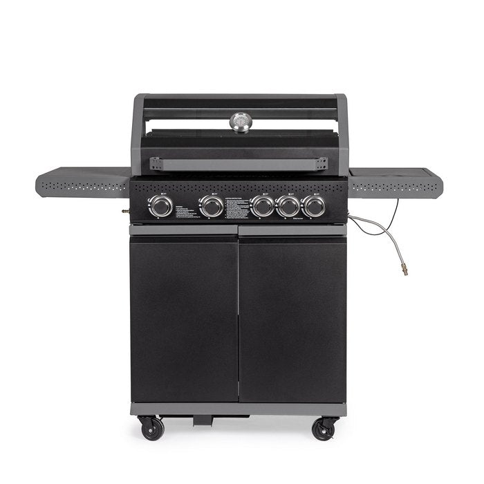 Barbecue a gas con 5 bruciatori con ruote - Aleandro