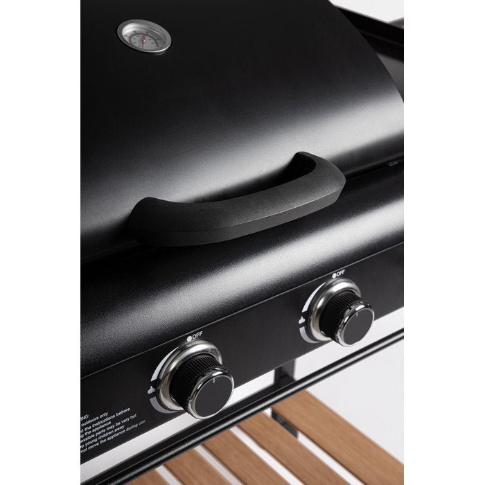 Barbecue a gas con 3 bruciatori con ruote - Loni