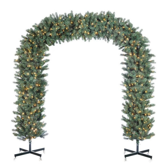 Arco per decorazione natalizia con 1784 rami 240 cm con 500 LED bianco caldo
