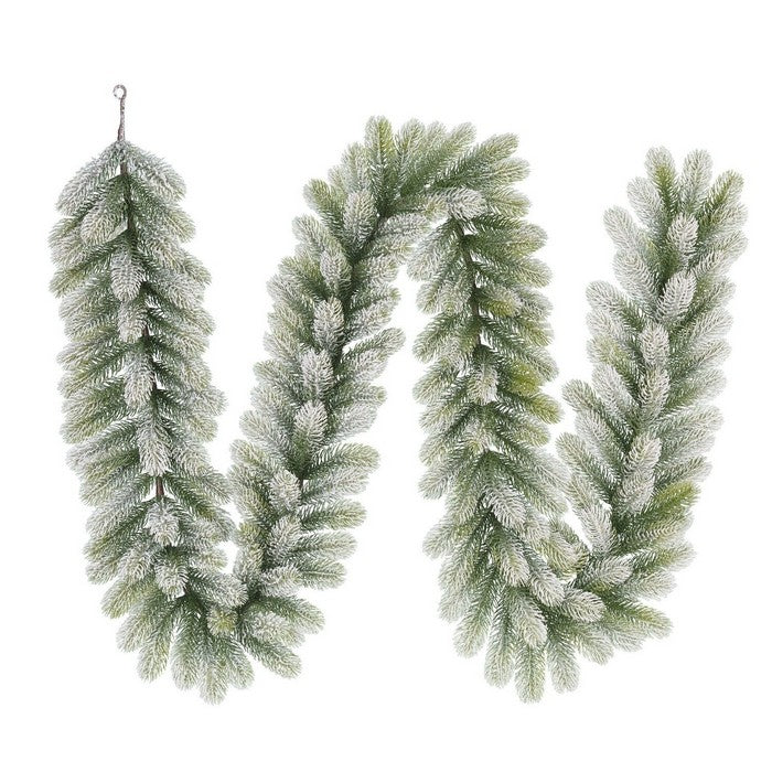 Ghirlanda verde innevata in PE 270 cm