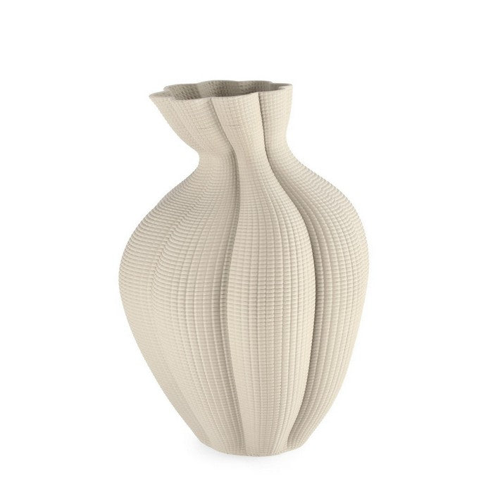Vaso in ceramica stampata in 3D con effetto bombato 39 cm - Reiko