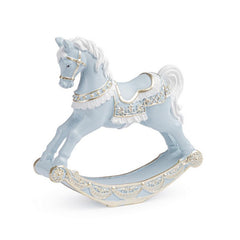 Cavallino a dondolo natalizio in poliresina 11,5 cm - Darling