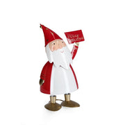 Babbo Natale per decorazione natalizia in metallo 20 cm - Babbo Merry Xmas