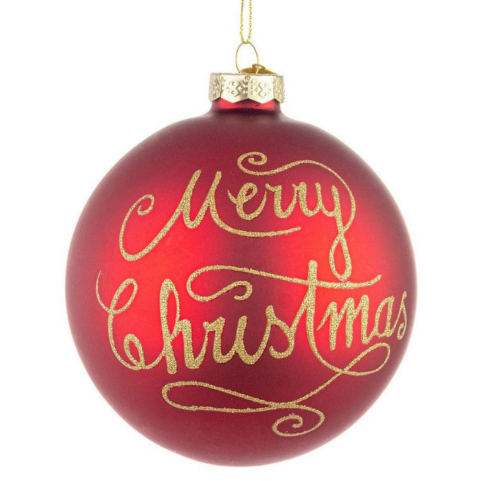 Palla di natale in vetro con scritta - Merry Christmas