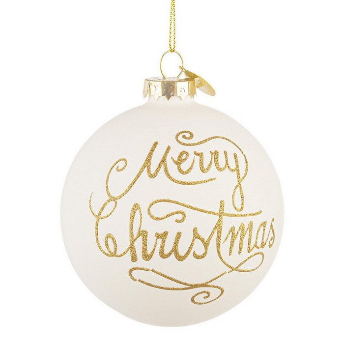 Palla di natale in vetro con scritta - Merry Christmas
