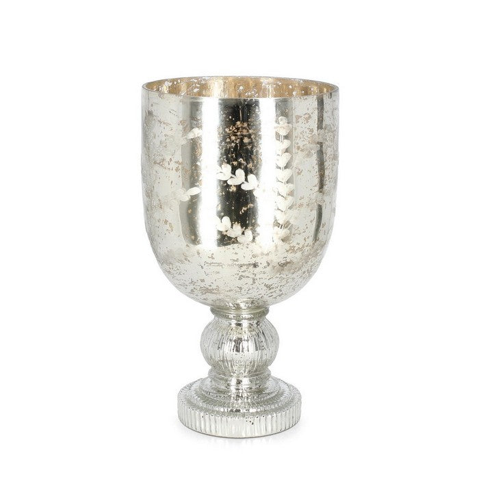 Porta candelva a forma di coppa in vetro - Flaxen