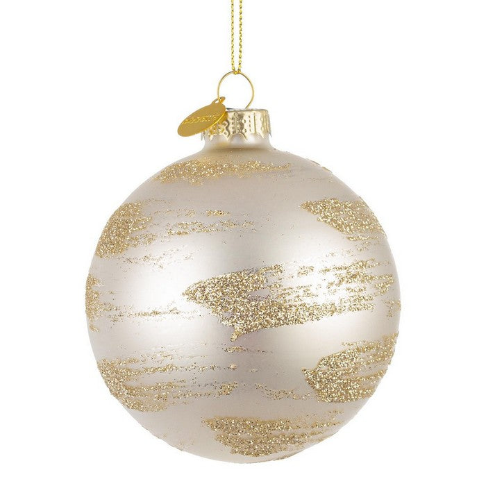 Palla di Natale in vetro con glitter - Brush