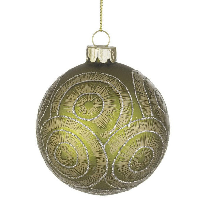 Palla di natale in vetro con glitter - Circle