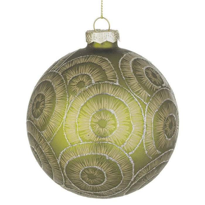 Palla di natale in vetro con glitter - Circle