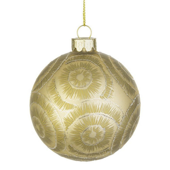 Palla di natale in vetro con glitter - Circle