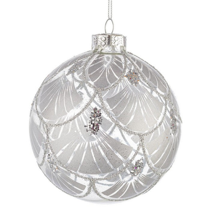 Palla di Natale trasparente con decori e glitter - Vogue