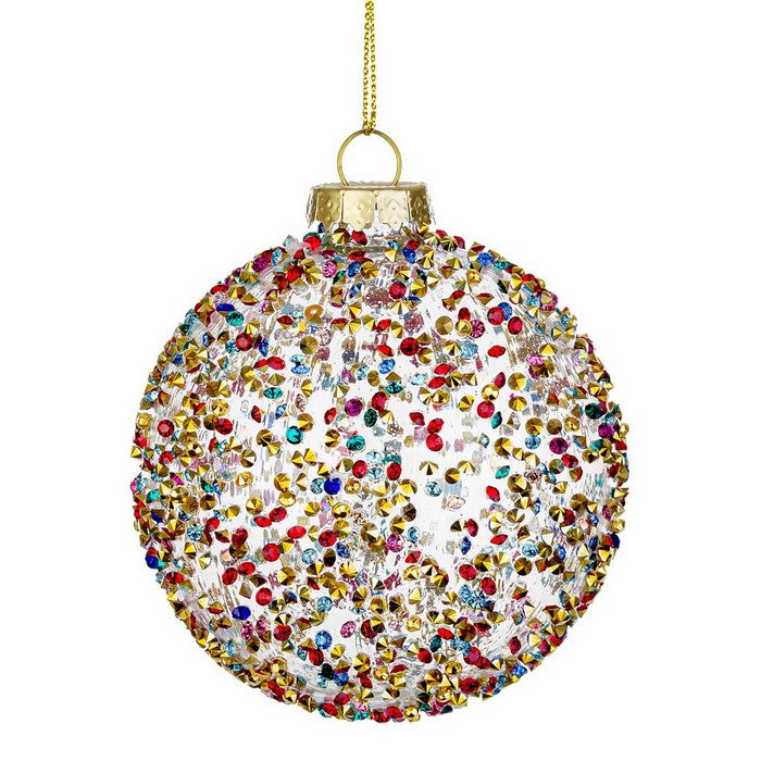 Palla di Natale multicolore con pietre colorate - Kleis