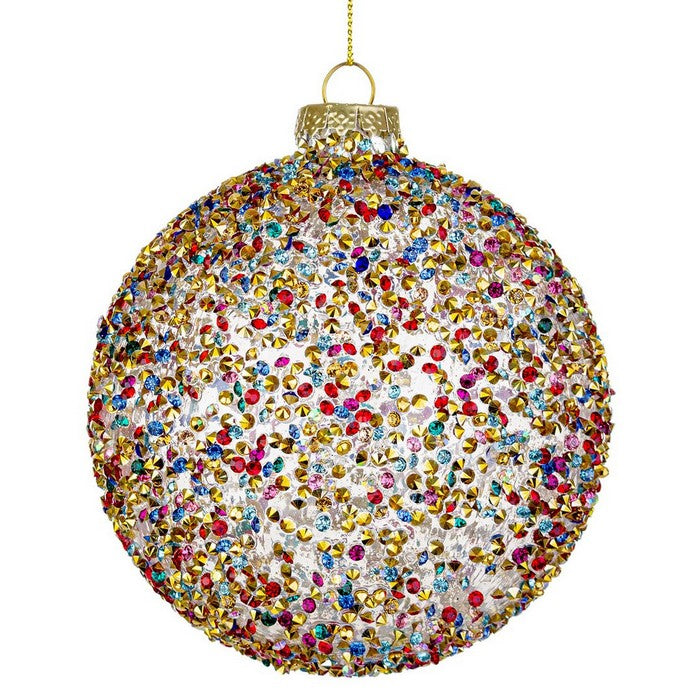 Palla di Natale multicolore con pietre colorate - Kleis