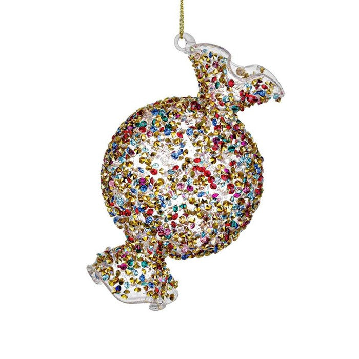 Pendaglio per decorazione natalizia multicolore a forma di caramella - Kleis