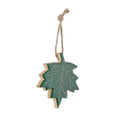 Pendaglio per decorazione in legno a forma foglia - Anders