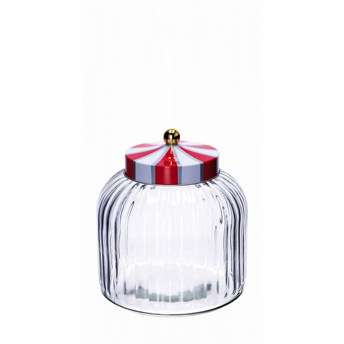 Barattolo natalizio in vetro e latta