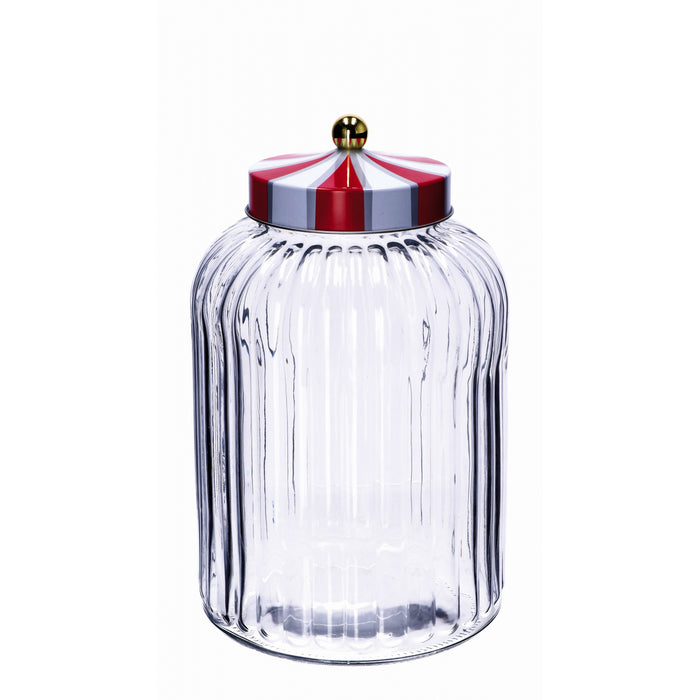 Barattolo natalizio in vetro e latta