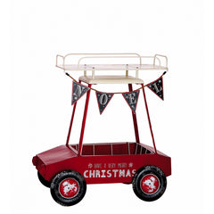 Fioriera macchina in ferro natalizia