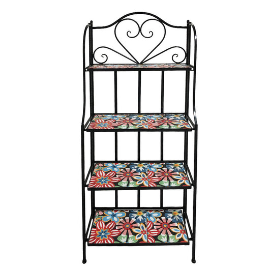 Scaffale in metallo con 4 ripiani mosaico - Sanremo - BEST - 