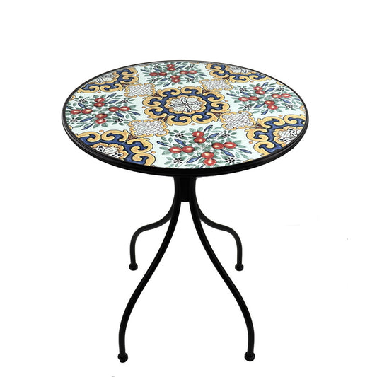 Set tavolo con sedie pieghevoli in metallo con mosaico - Caltagirone - BEST - 64871787331962