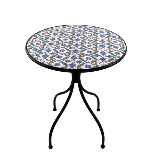 Set tavolo con sedie pieghevoli in metallo con mosaico - Elba - BEST - 64871801684346