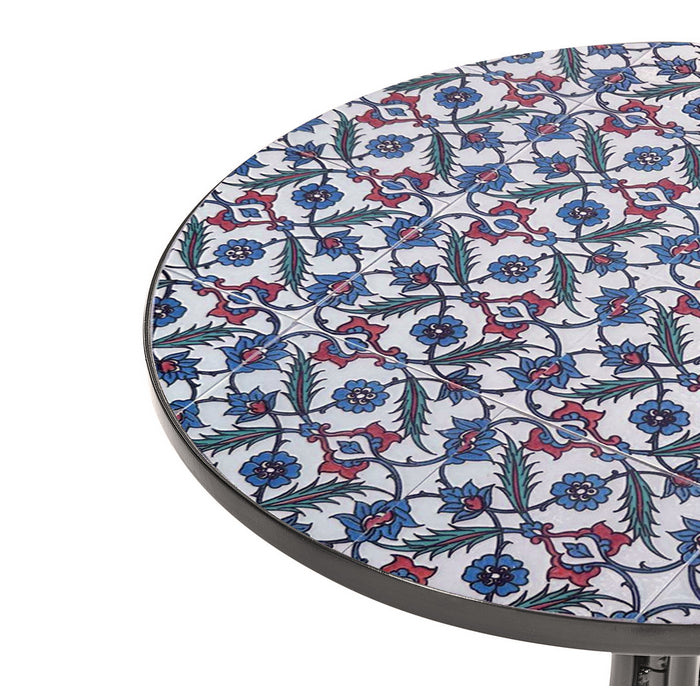 Set tavolo con sedie pieghevoli in metallo con mosaico - Elba - BEST - 66119062880634