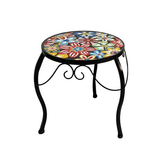 Supporto rotondo per piante 3 gambe con mosaico - Sanremo - BEST - 64871813939578