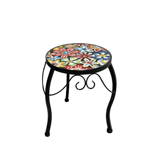 Supporto rotondo per piante 3 gambe con mosaico - Sanremo - BEST - 64871813939578
